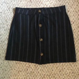 Button Up Mini Skirt